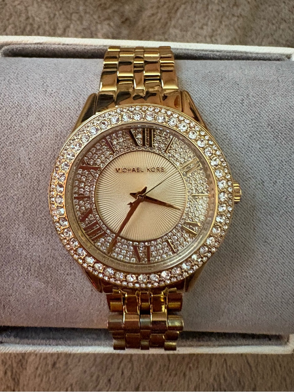 Michael Kors Gold Crystal-Accent Watch